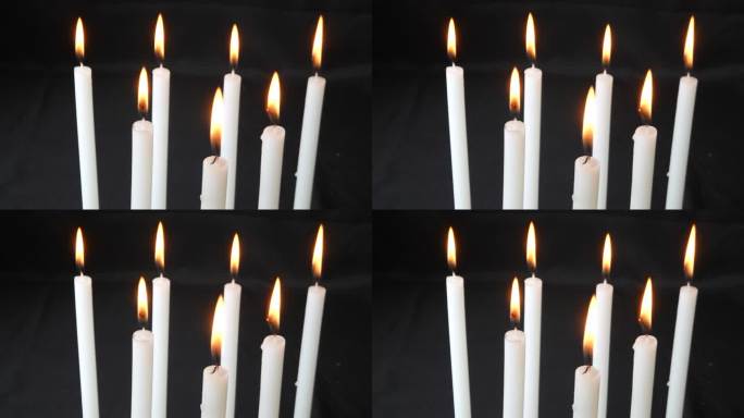 白蜡烛烛火