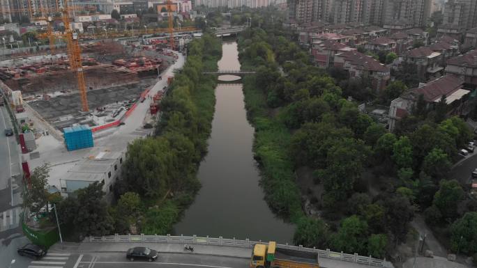 水晶城公园附近区域航拍