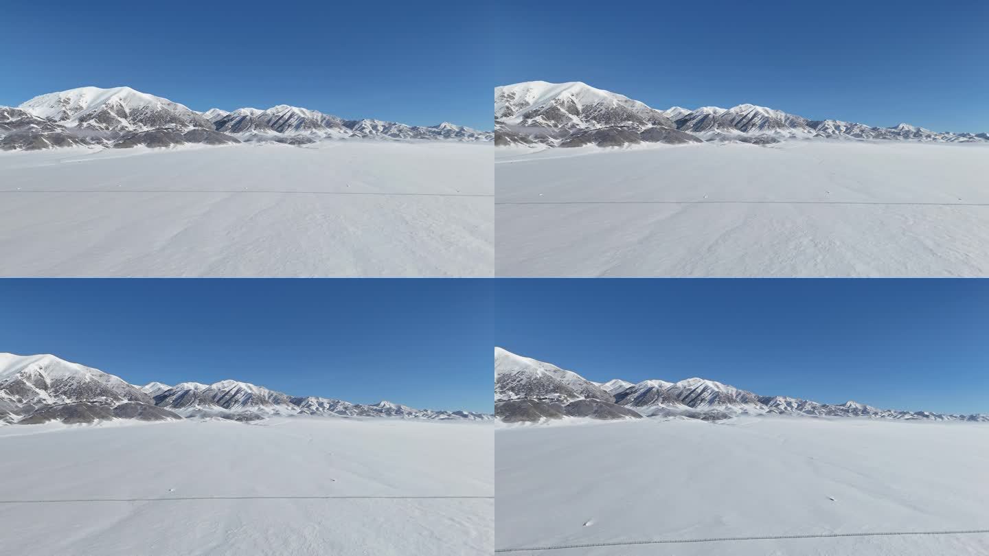 赛里木湖雪山航拍