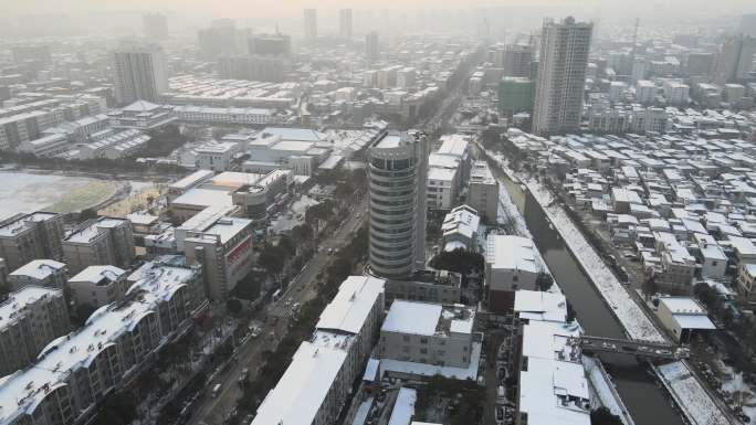 信阳光山航拍雪景2