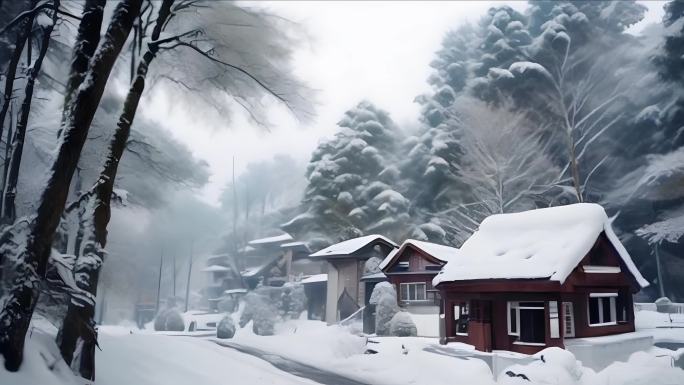 长城冬日唯美雪景