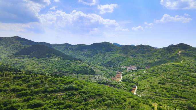 济南历城区山区航拍