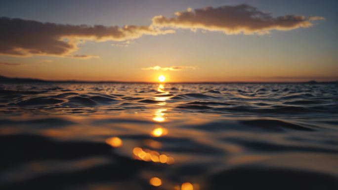 海景海面湖面太阳海浪浪花视频背景素材6