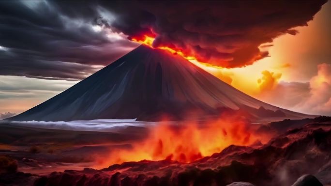 火山爆发 岩浆