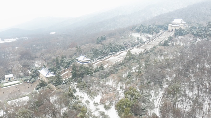 中山陵雪景冬天