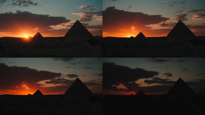 4k 埃及狮身人面像 金字塔延时