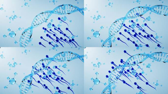 微观水分子DNA链 遗传基因医疗健康广告