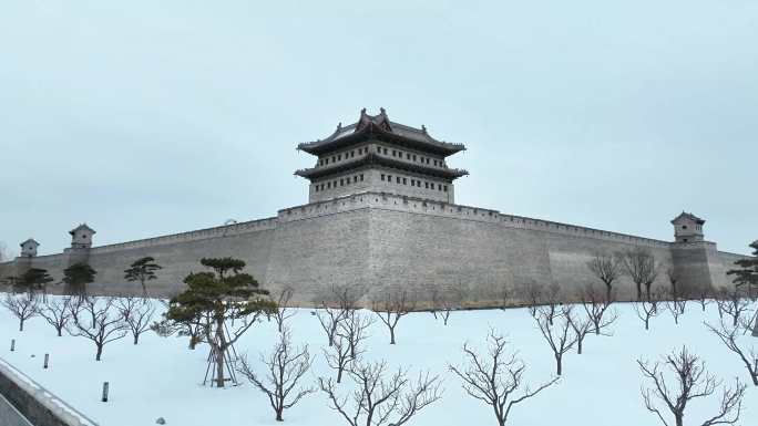 太原古城雪景