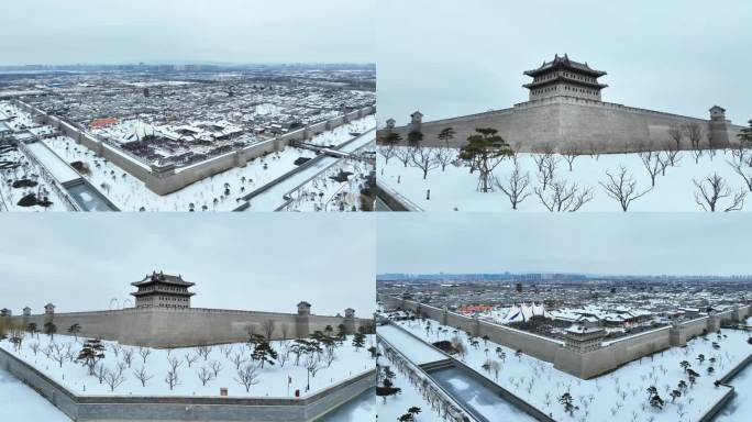 太原古城雪景