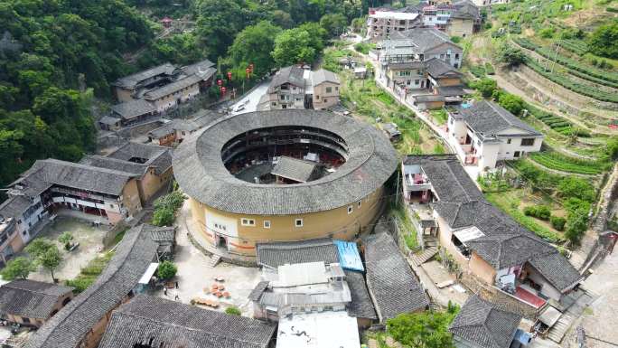 4K航拍 福建漳州南靖 客家土楼群