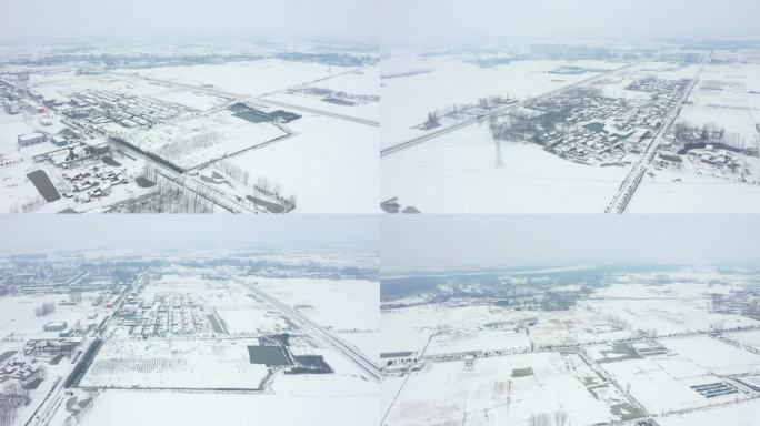 平原农田雪景