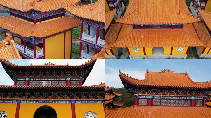 中国风古建筑阁楼航拍