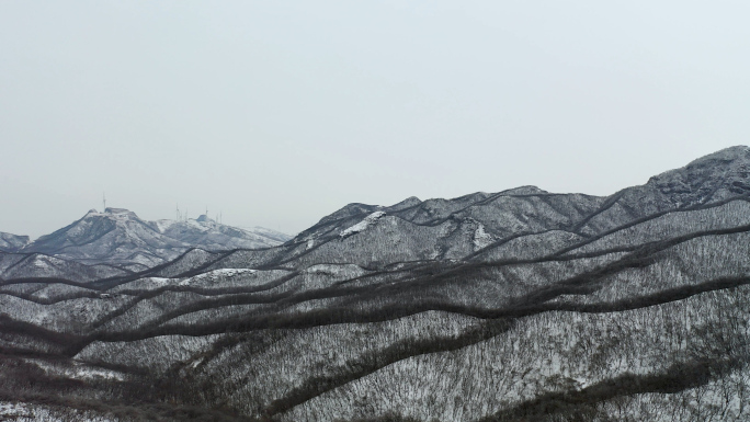 山区雪景航拍