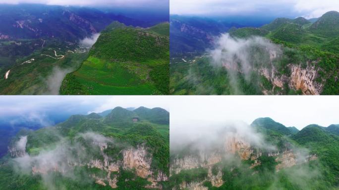 贵州山区云雾缭绕