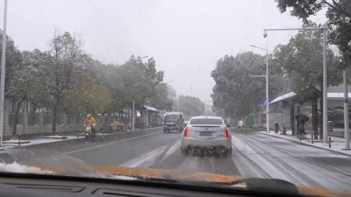 鹅毛大雪 城市雪天