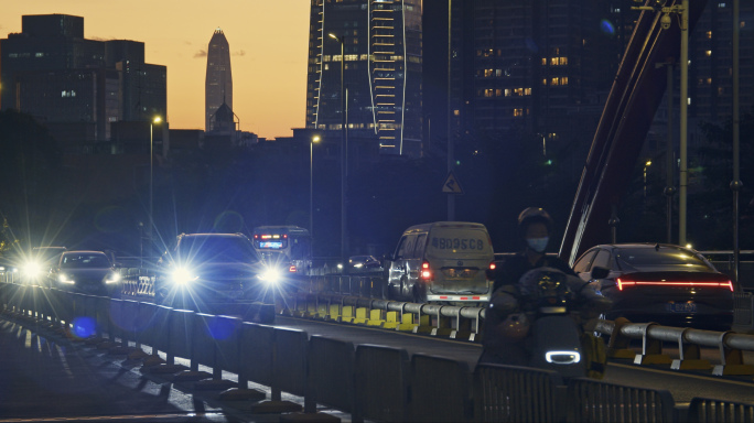 合集-深圳城市道路夜景车流