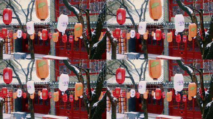 新年春节看花灯民俗文化传统集市