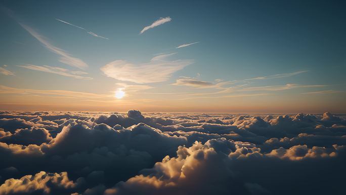 云雾云朵云层延时天空视频素材云朵阳光太阳