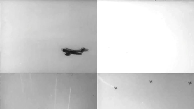 志愿军空军击毁美军飞机影像