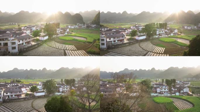 万峰林宁静唯美的乡村画面4K60P实拍