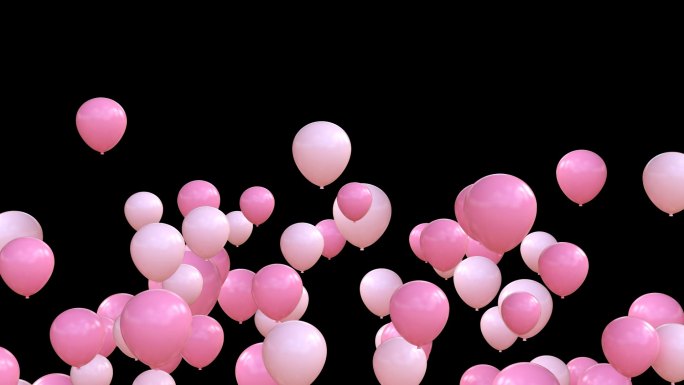 粉色气球上升带通道