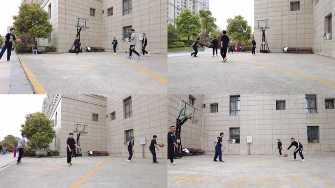 杭州下沙小区打篮球