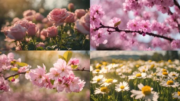 春天百花盛开 花朵合集