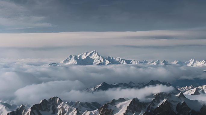 山雪山山峰山脉意境风景