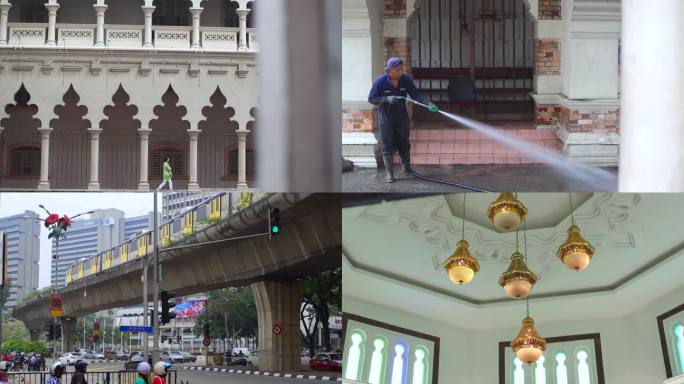 马来西亚吉隆坡城市剧院占美清真寺
