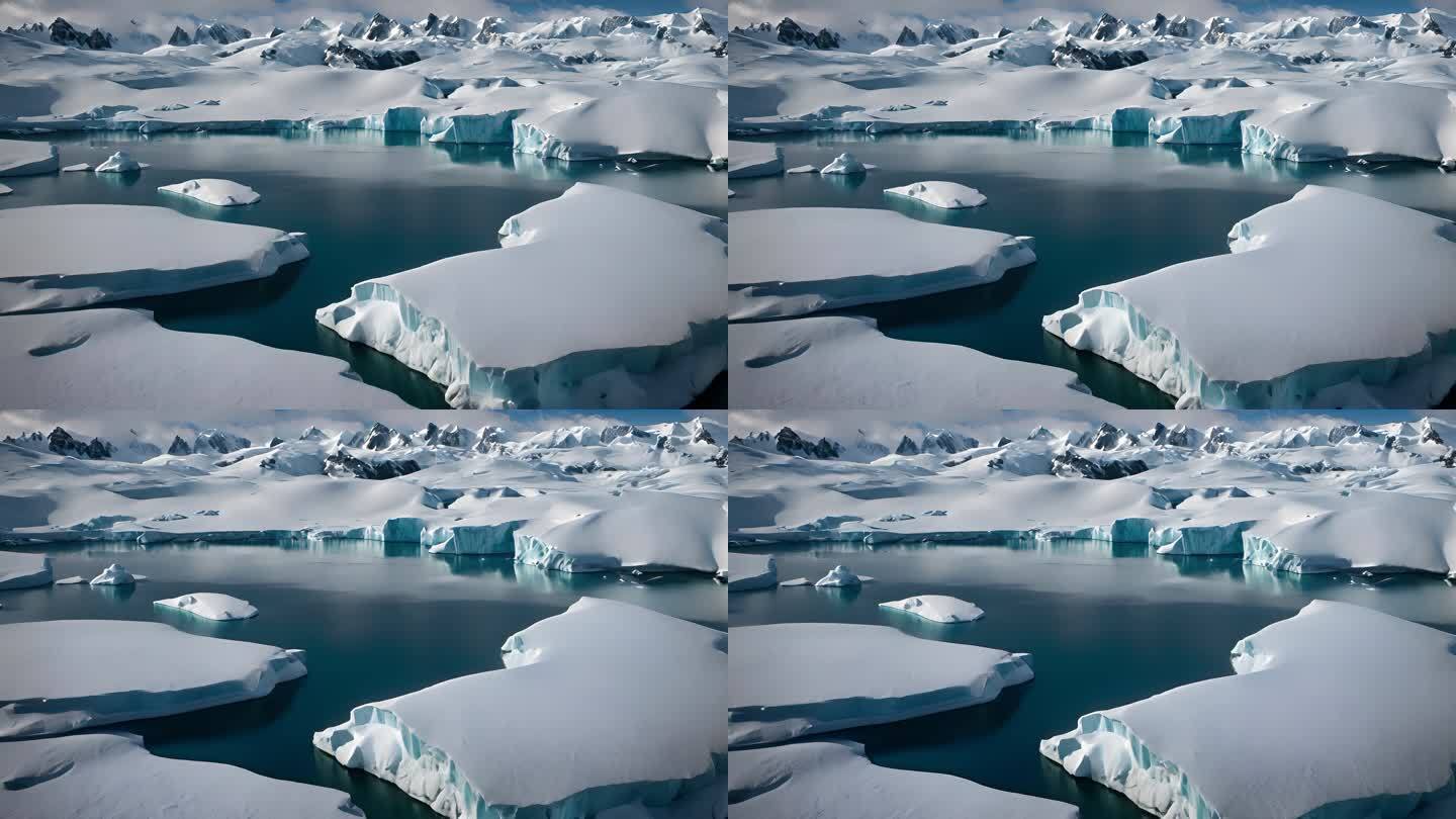 冰川浮冰融化全球变暖视频素材