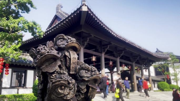 艺术狮子铜像国泰民安广州文化馆