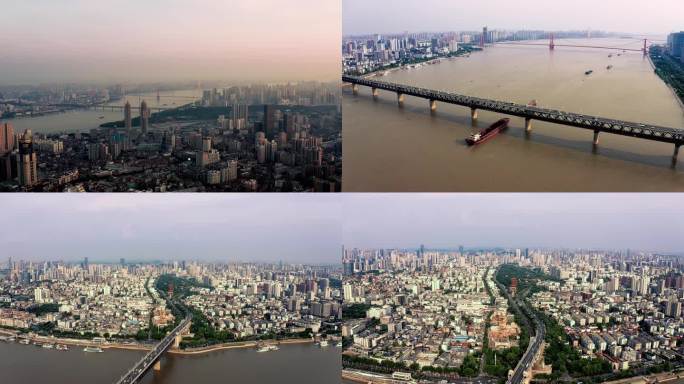 4K 武汉航拍城市广告宣传片素材
