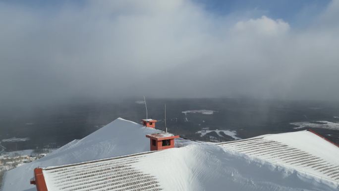 冬天长白山滑雪场