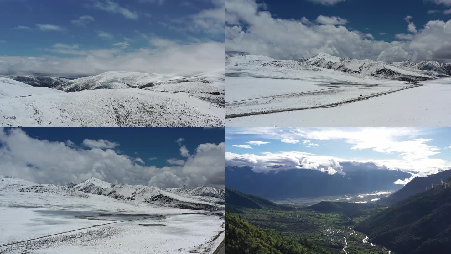 西藏雪山航拍