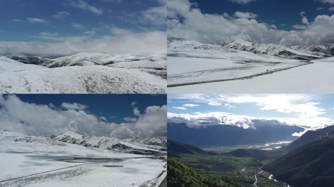 西藏雪山航拍