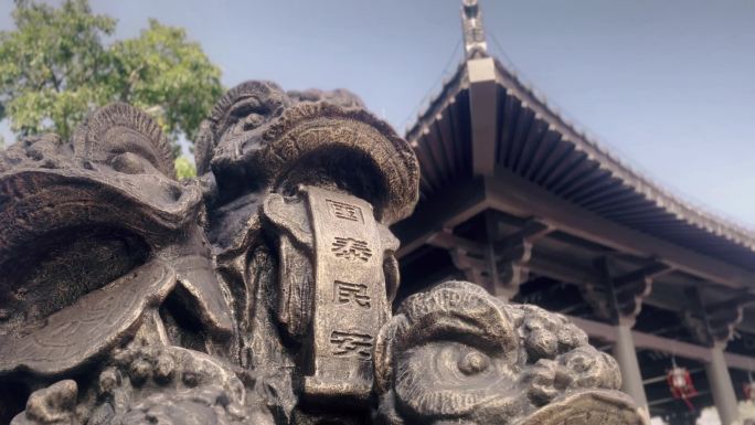艺术狮子铜像国泰民安广州文化馆04