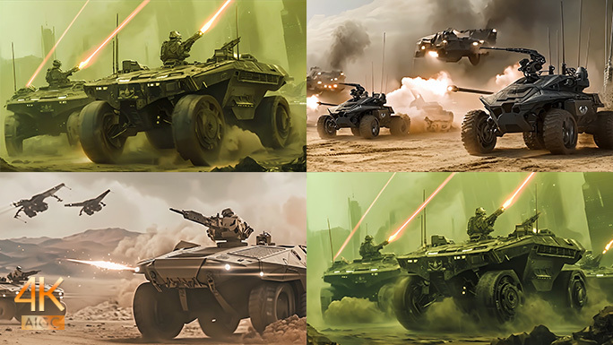 合集 未来步兵战车激光武器 装甲大炮战车