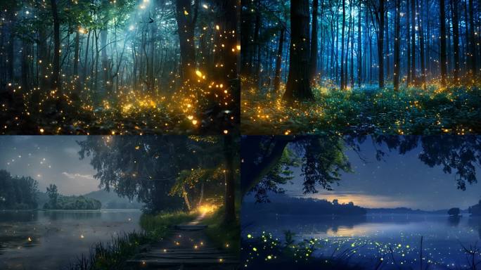 森林中的萤火虫 梦幻森林 萤火虫