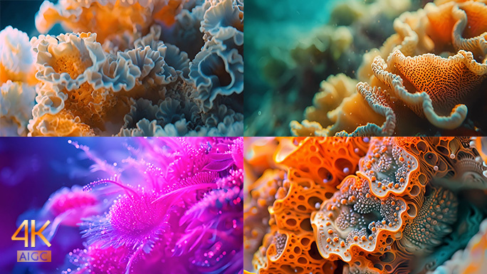 合集 奇特的海洋生物 珊瑚海葵 海底世界
