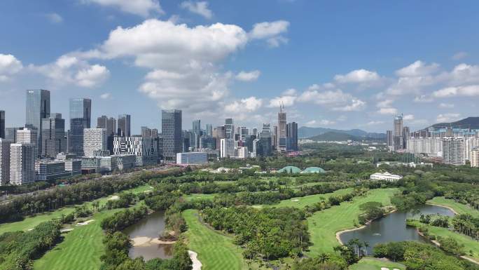 深圳南山区沙河高尔夫球场航拍