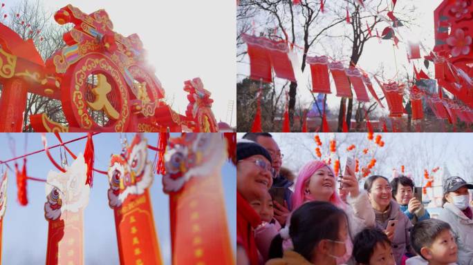 北京庙会 热闹元宵节 过年氛围