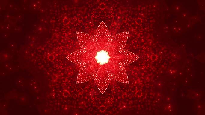 4K红色粒子特色花纹背景无缝循环