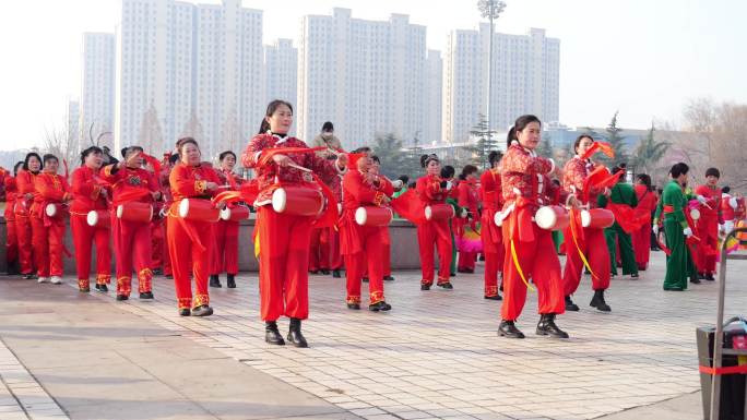 腰鼓表演 运动健身 传统项目 中华文化