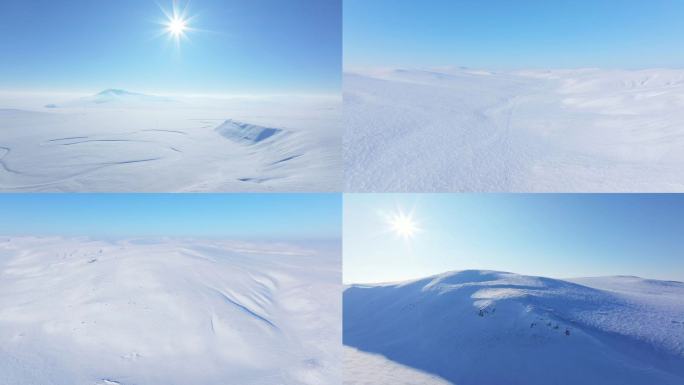 冰雪覆盖雪原冰天雪地