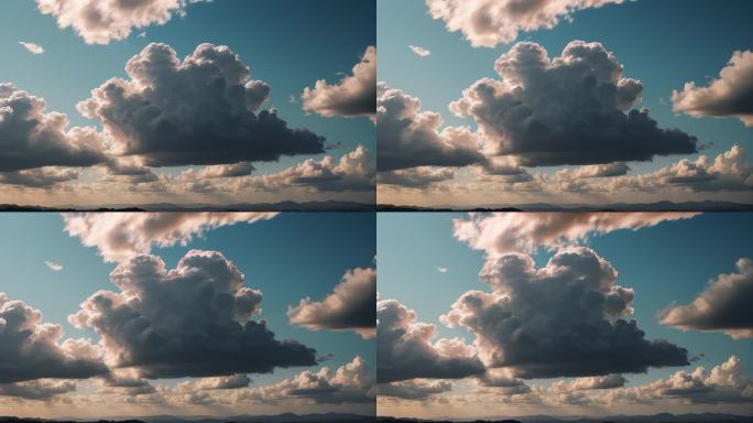 云雾云朵云层延时天空视频素材云朵阳光滚动