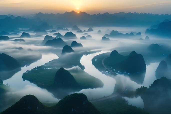 中国山水意境 美丽中国 自然风光