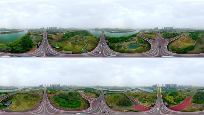 南充市航拍 上中坝大桥 12k VR视频