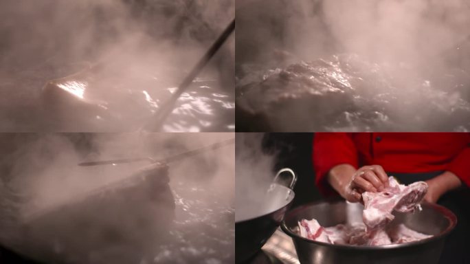 大锅煮肉 炖肉 厨房 大锅美食 味道
