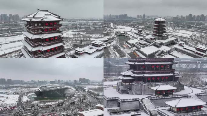 天汉楼雪景4K