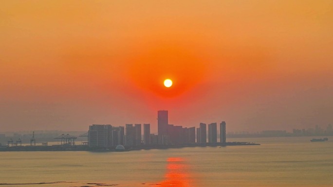 海边日落延时